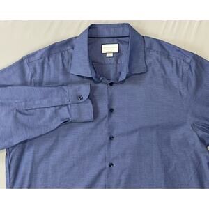 Charles Tyrwhitt Non-Irpn Classic Fit Dress Shirt. Circular Stripe, 18-35. EUC!